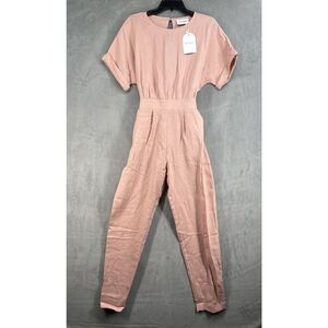 Rumer The Label Loulou Belted Jumpsuit Size Small 100% Linen
